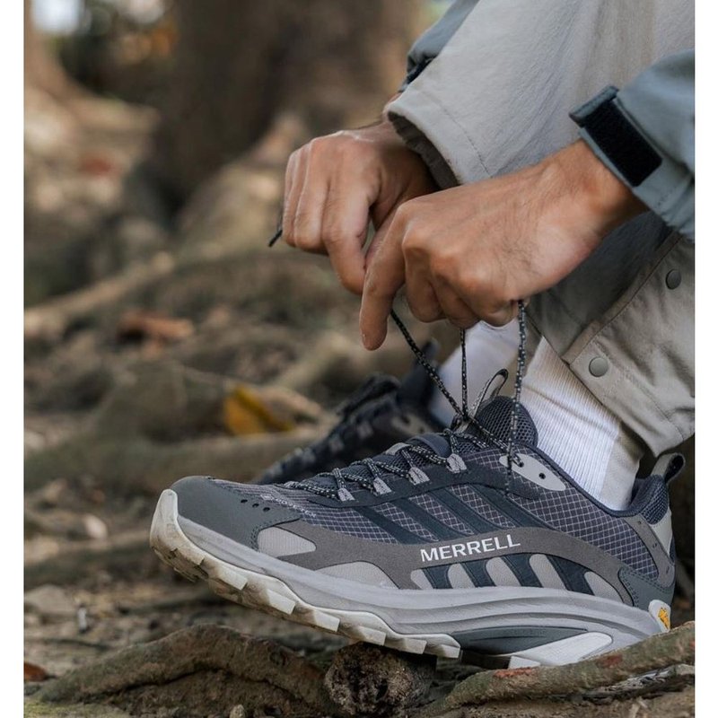 MERRELL MOAB SPEED 2 GORE-TEX waterproof hiking shoes for men - gray - รองเท้าวิ่งผู้ชาย - วัสดุกันนำ้ 