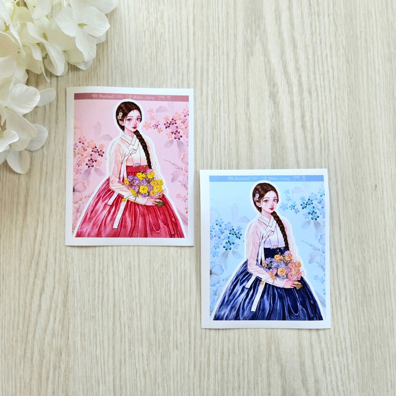 yehee_Oriental hanbok Sticker_suna - 貼紙 - 紙 