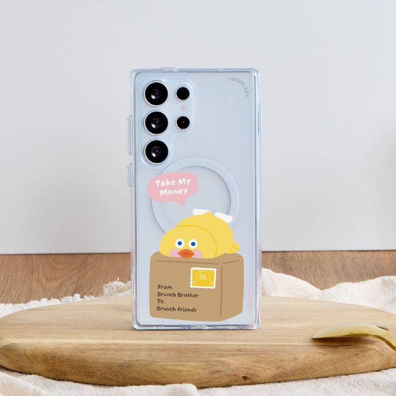 Brunch Buddies Little Yellow Duck Protective Clear Case for SAMSUNG - เคส/ซองมือถือ - พลาสติก หลากหลายสี