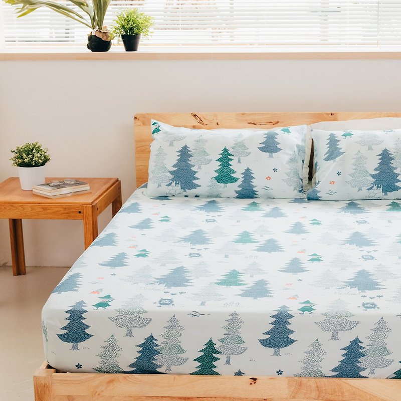 Moomin lulumi forest 100% Tencel bedding dual-use quilt cover thin quilt cover bed bag pillowcase pillowcase - เครื่องนอน - วัสดุอื่นๆ หลากหลายสี
