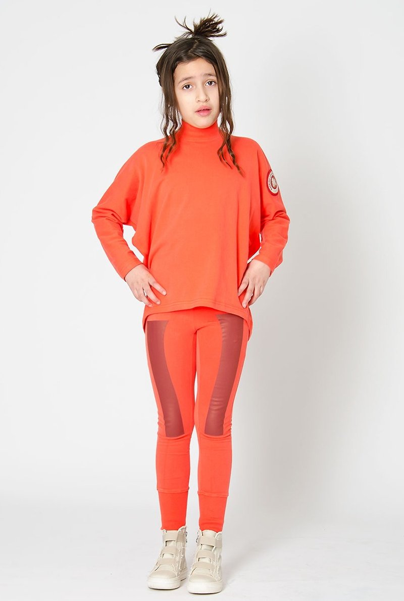 [Swedish children&#39;s clothing] Organic cotton comfortable leggings 7-8 years old orange