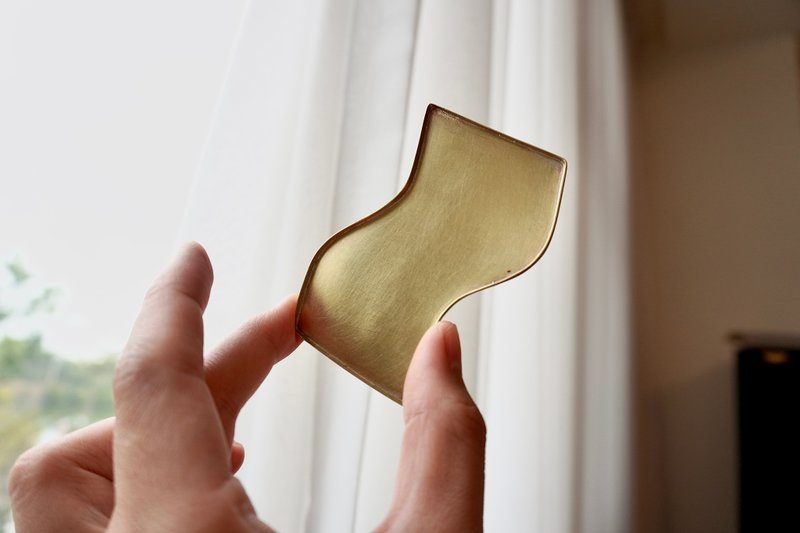 手做黃銅小盤子-原色波浪 - 擺飾/家飾品 - 銅/黃銅 金色