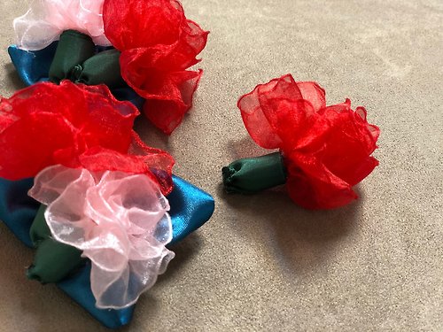 Crystal Rose Ribbon 緞帶專賣 手作康乃馨胸花 DIY母親節材料包