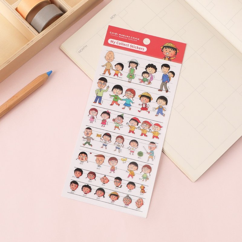 My Collect Stickers櫻桃小丸子裝飾貼紙 - 櫻桃小丸子 透明貼紙 - 貼紙 - 紙 多色