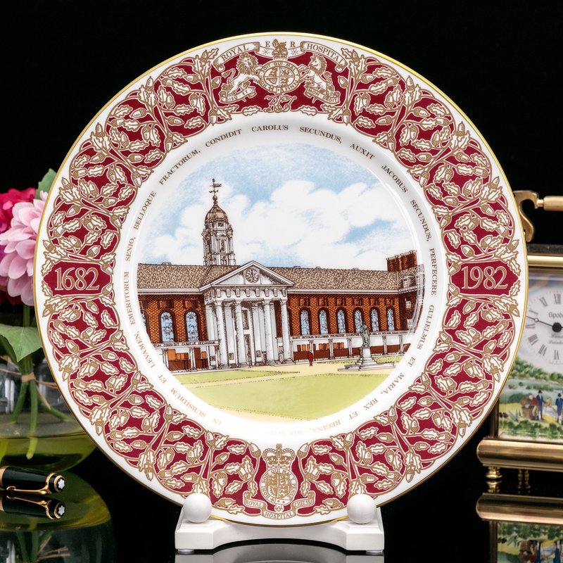 限量英國 Wedgwood Coalport 1982 皇家百周年紀念瓷盤 裝飾掛盤 - 壁貼/牆壁裝飾 - 瓷 