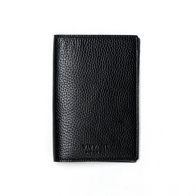 Vivvant Classic Leather Passport Case (Black) - Luggage tag not included - Passport Holders & Cases - Genuine Leather Black