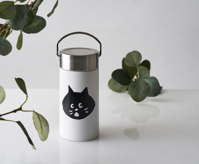 Fushima X Nya 聯名款不鏽鋼簡約保溫瓶350ml 白色 設計館woky沃廚 保溫瓶 保溫杯 Pinkoi