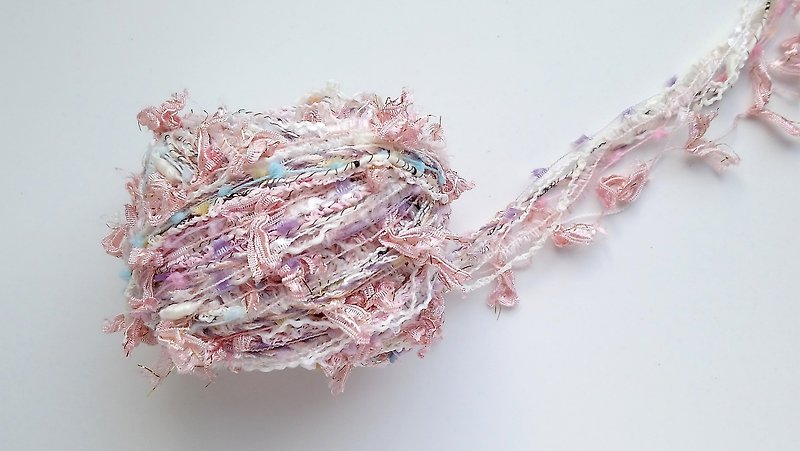 日本混合紗線　100公分 - 編織/羊毛氈/布藝 - 聚酯纖維 粉紅色