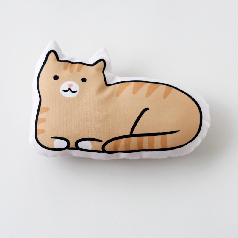 橘虎斑 貓草包 貓抱枕 附補充包 兩用 - 客製化寵物抱枕/飾品 - 聚酯纖維 橘色