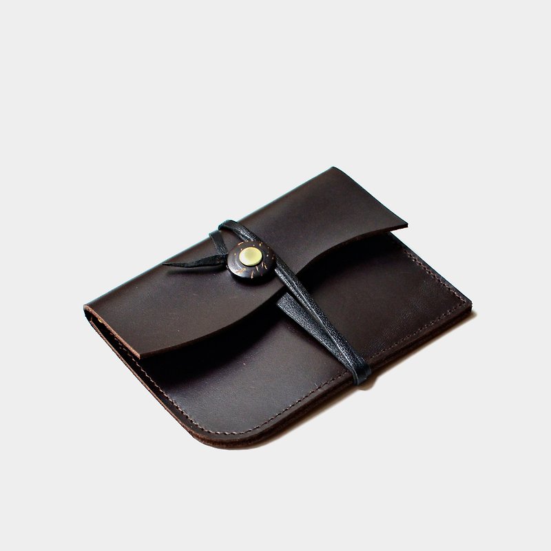 [Confidential MR.M file] cowhide coin purse card holder leisure card business card holder wallet custom lettering as a gift Father’s Day Father’s Day - กระเป๋าใส่เหรียญ - หนังแท้ สีนำ้ตาล