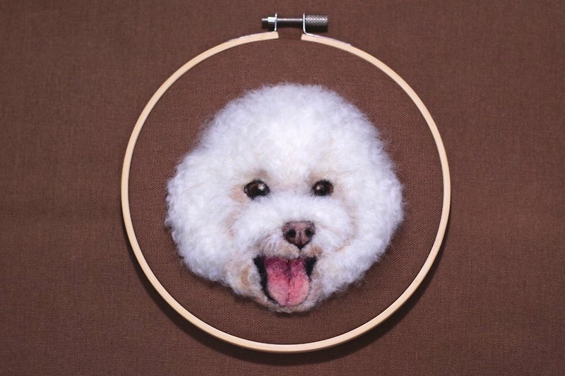 Pet Realistic Wool Felt Painting Hanging Ornament - Customized Dog