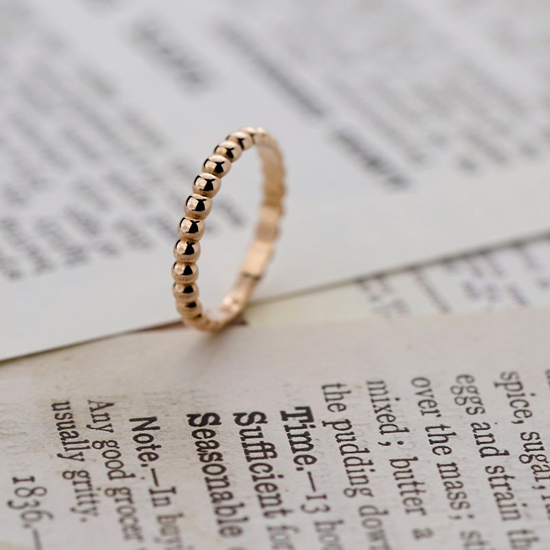 貴金屬 戒指 多色 - 戒指 14K 經典球狀手工珠寶