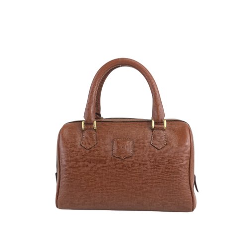 レア！ セリーヌ CELINE ハンドバッグ パイソン型押し ブラウン 日本直送 名牌中古包 】CELINE セリーヌ ハンドバッグ ブラウン