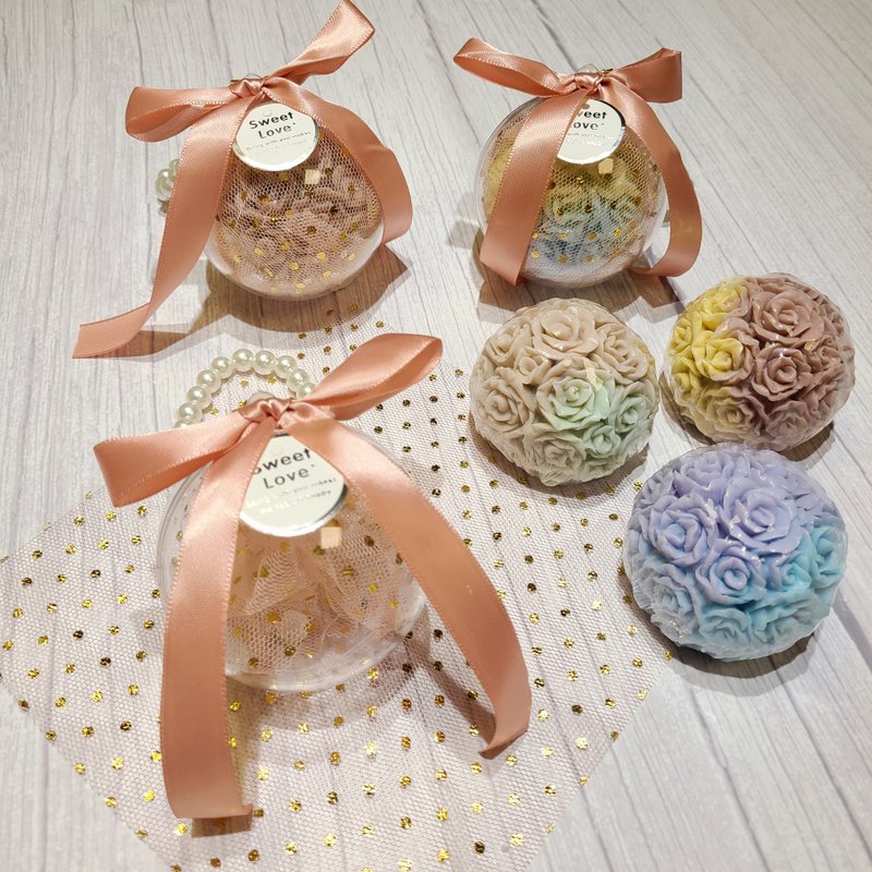 [Gift] Rose Ball Soap-Pearl String Ball Box - Soap - Other Materials Multicolor