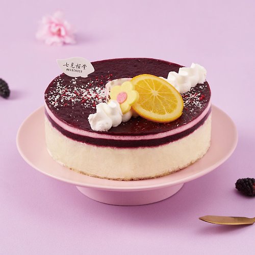 七見櫻堂 甜點專賣 【七見櫻堂】小野小町－黑莓白巧起司蛋糕(6吋)