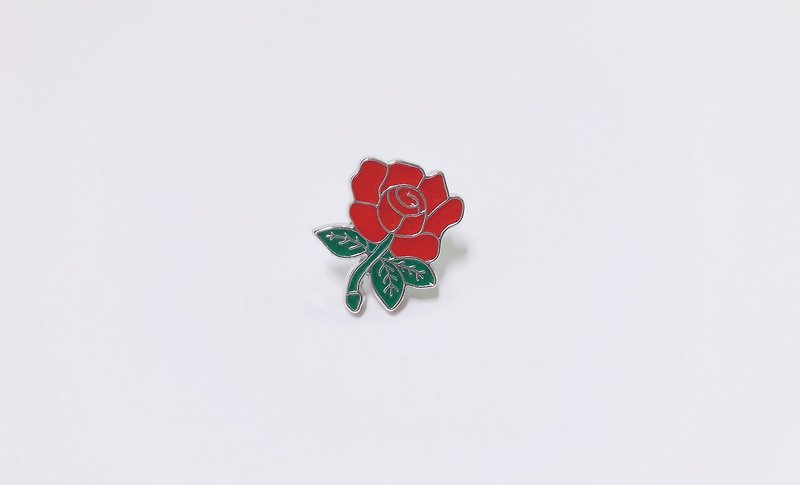 Rose flower brooch pin - เข็มกลัด/พิน - โลหะ 
