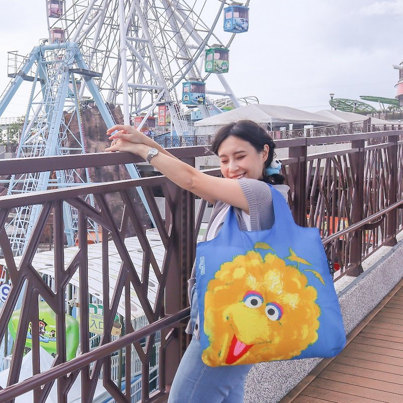 ENVIROSAX Australian Reusable Shopping Bag-Sesame Street Big Bird - กระเป๋าแมสเซนเจอร์ - เส้นใยสังเคราะห์ หลากหลายสี