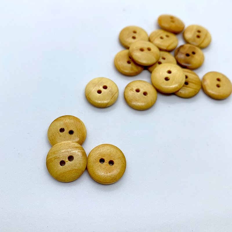 Hana Mokuba Natural Log Buttons (1 Pack) - อื่นๆ - ไม้ 