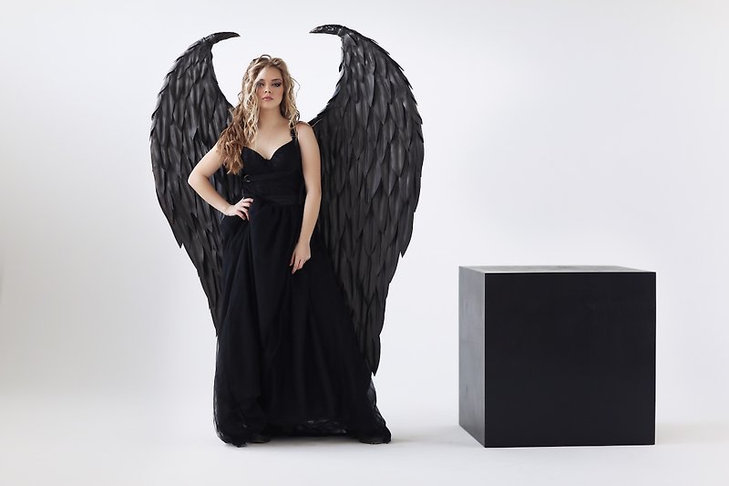 防水材質 其他 黑色 - Angel wings, maleficent wings, maleficent cosplay, black wings, demon wings