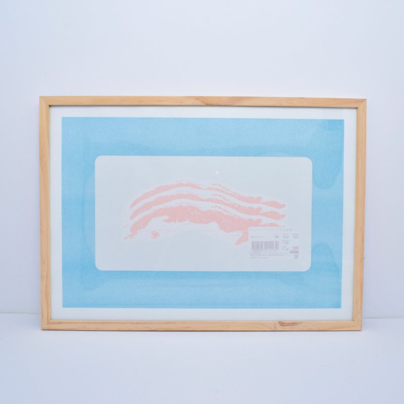 擬態デザイン研究室 - RISO Print / Cuba Porkchop - ポスター・絵 - 紙 ピンク
