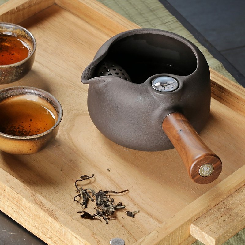 月泉感溫職人煮茶器(600ml) - 酒杯/酒器 - 陶 金色