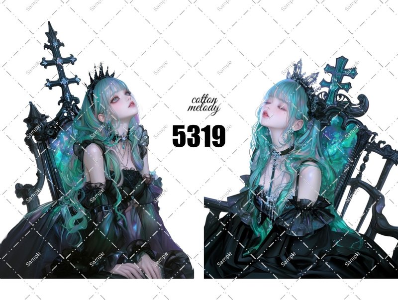 original sticker no.5319 人物ステッカー オリジナルステッカー オリジナル人物ステッカー 装飾ステッカー cotton melody - 貼紙 - 紙 