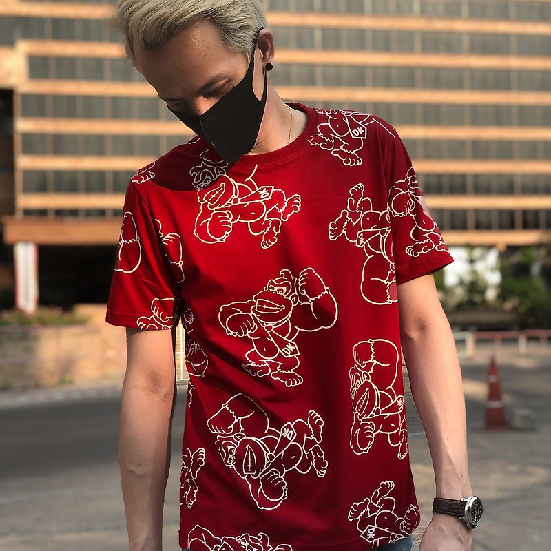 棉．麻 T 恤 - T-Shirt with cartoon graphic Cotton 100% ( IA-116)