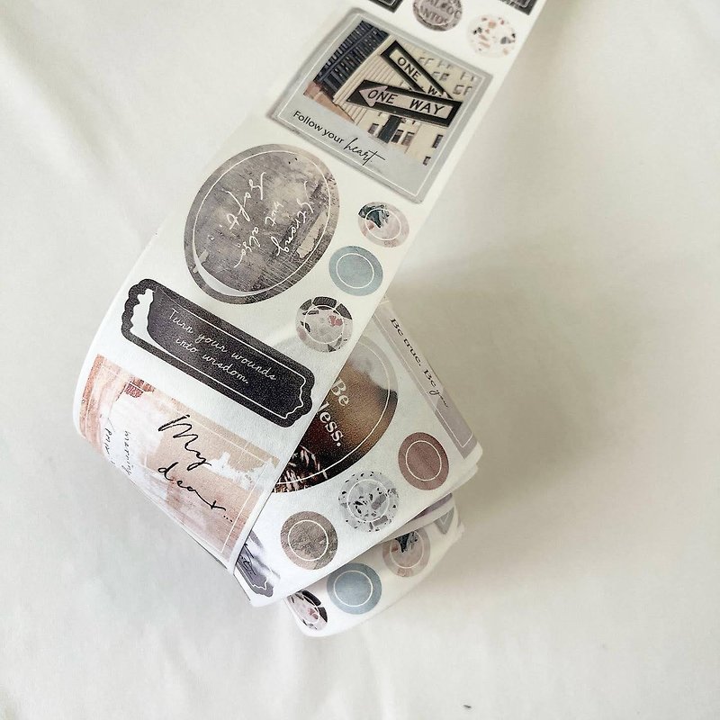 Time / 5cm cut washi tape (white release paper) - Washi Tape - Paper 