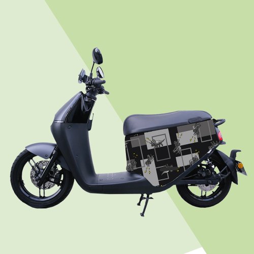 JB Design文創設計 gogoro防刮車套-iD95 恐龍黑