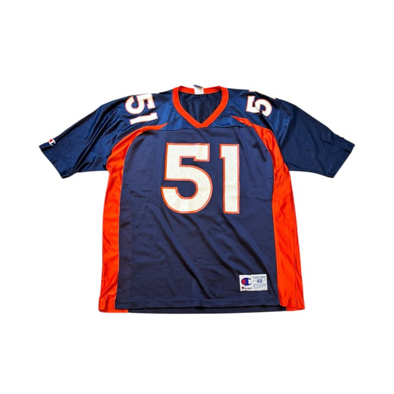 90s champion NFL 丹佛野馬 橄欖球衣 - 男 T 恤 - 聚酯纖維 多色