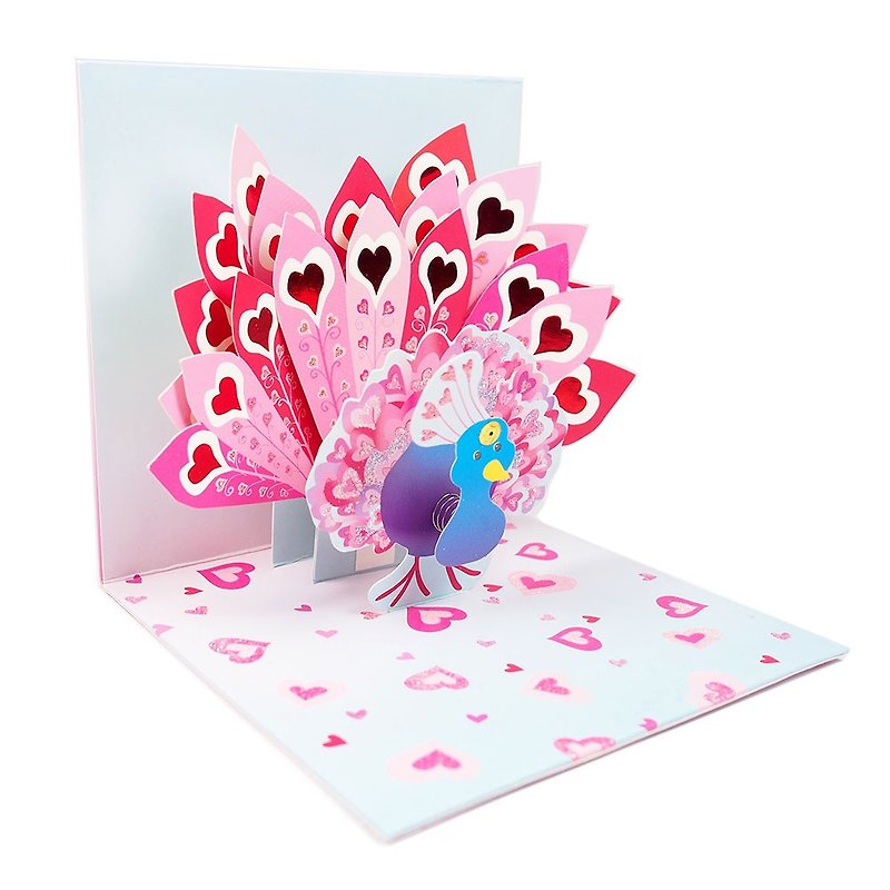 Paper Cards & Postcards Multicolor - Peacock Showing Love【Up With Paper-Multi-purpose card】