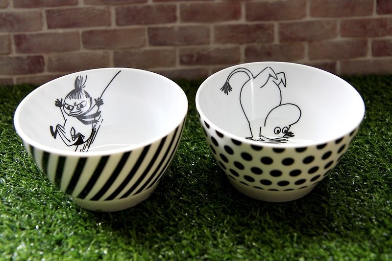 MOOMIN 噜噜米-Geometry series on the bowl (glutinous rice & small not) - ถ้วยชาม - ดินเผา 