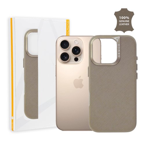 ARMOR ARMOR iPhone 16系列全真皮 MagSafe 電話保護殼 冥王褐