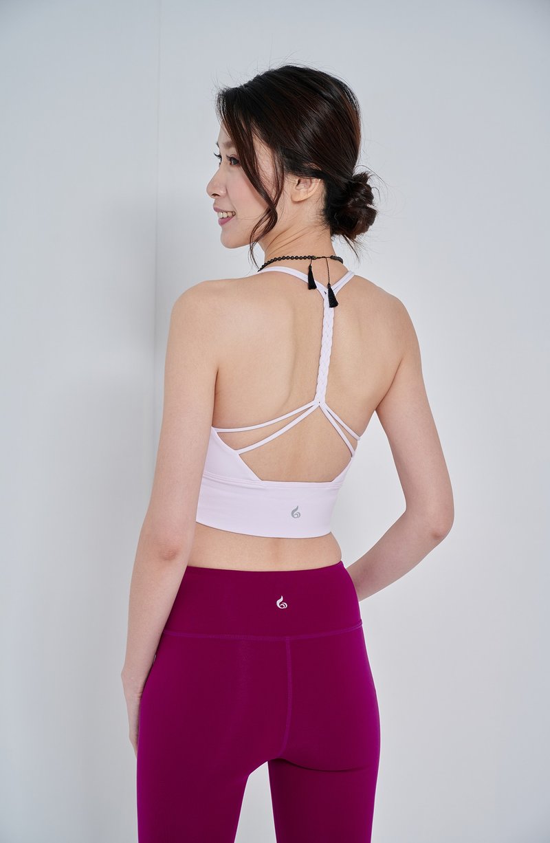 【Yoga Flow】Alma Bra-Pale Purple - Women's Yoga Apparel - Polyester 