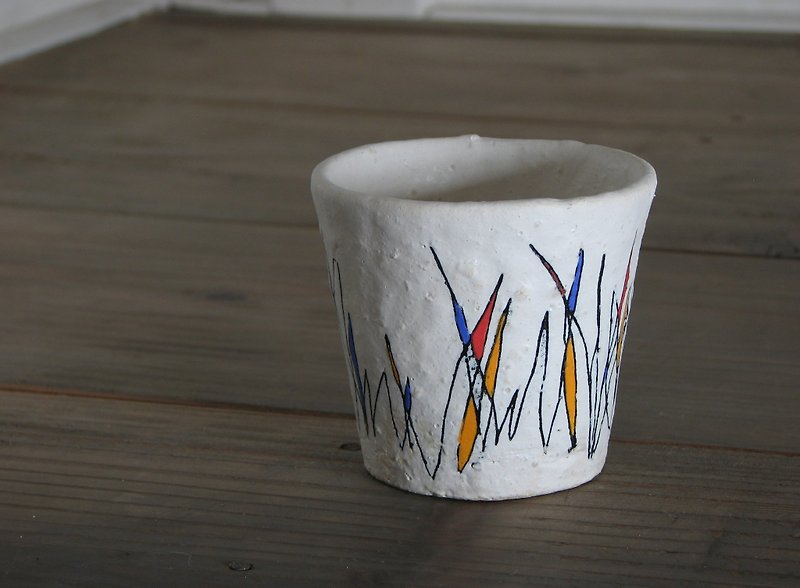 Scratch pattern cup - เซรามิก - วัสดุอื่นๆ หลากหลายสี
