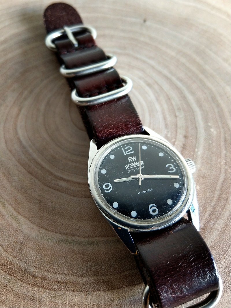 瑞士羅馬錶 Rw roamer 古董錶 手上鍊機械錶 情人節禮物 生日禮物 - 男裝錶/中性錶 - 其他金屬 咖啡色