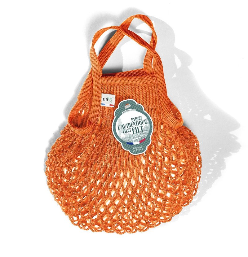 French Filt classic handmade woven bag-Orange Azteque - Handbags & Totes - Cotton & Hemp Orange