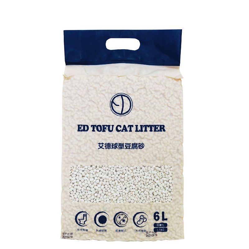 Aide ball-shaped tofu grit 1.5 kg (1 pcs) - Cat Litter & Cat Litter Mats - Eco-Friendly Materials 