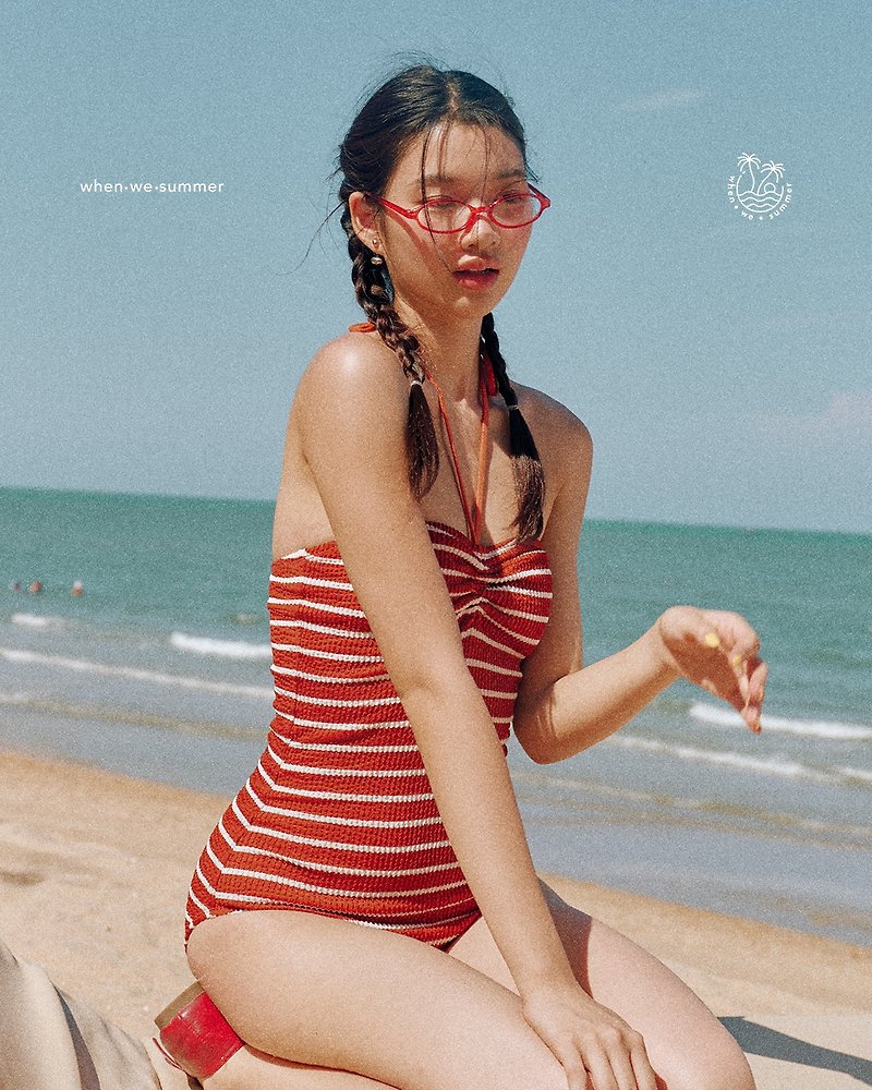 when.we.summer / Mindil Swimwear / Apricot - 泳衣/比基尼 - 其他材質 紅色