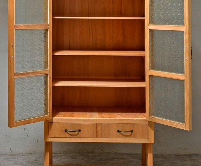 台湾産ヒノキ食器棚/本棚/収納キャビネット - ショップ wood2008