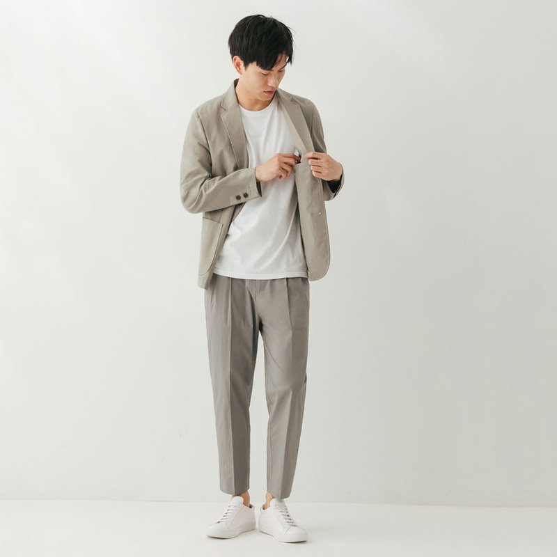JERSCY 棉質西裝外套 - 女西裝外套 - 其他材質 卡其色