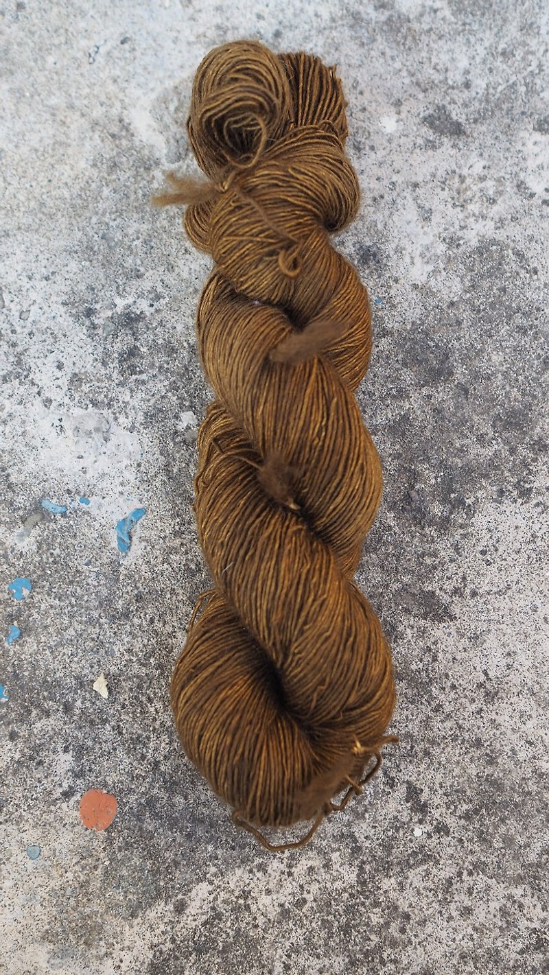 Wool Knitting, Embroidery, Felted Wool & Sewing - Hand dyed thread. Olive (Single / Sock / Merino)