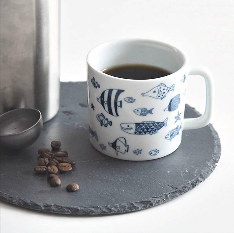 【現貨】Coco Marine 海洋世界Mug 杯 - 杯子 - 瓷 藍色
