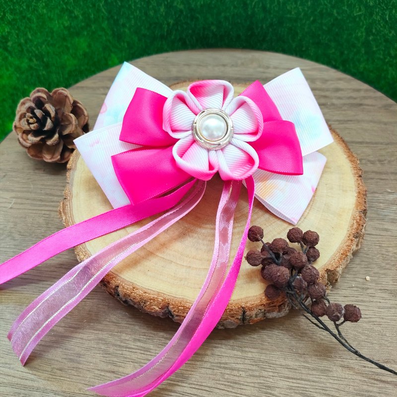 粉色漸層彈簧夾- 仙氣飄飄 - 髮夾/髮圈 - 其他材質 粉紅色