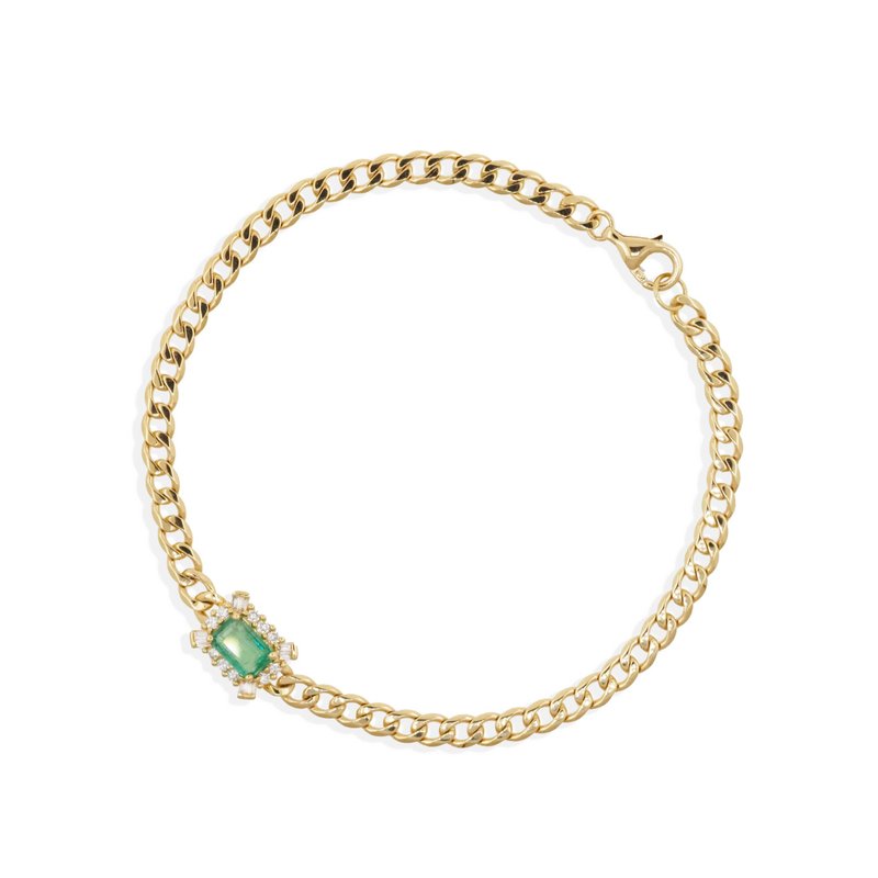 Majesty Chain Bracelet | 祖母綠古巴手鏈 | 18K 黃金 - 手鍊/手環 - 貴金屬 金色