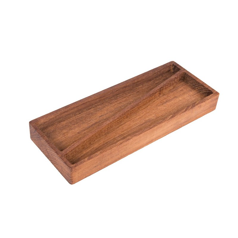 チークの木材の手作りペントレイ - ペンケース・筆箱 - 木製 ブラウン