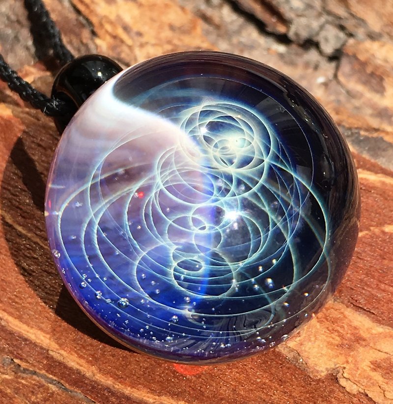 boroccus solid pattern universe galaxy heat resistant glass pendant - Necklaces - Glass Multicolor