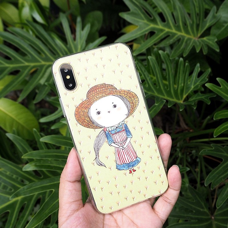 Have a picnic with the pastoral style Miss Baozi mobile phone case iPhonex can be customized all-inclusive soft shell