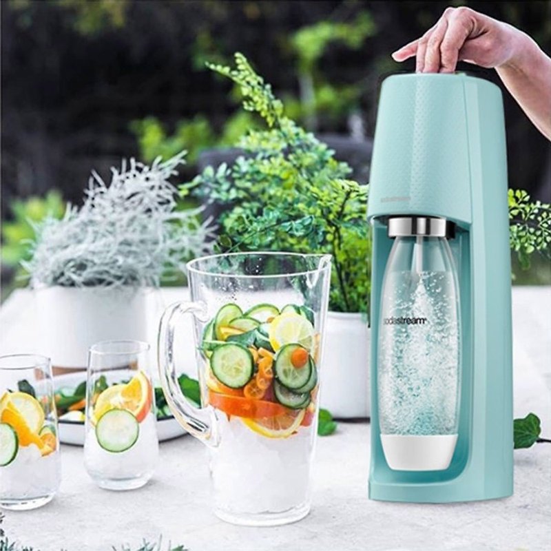 【贈水瓶3件組】Sodastream Fizzi 氣泡水機-冰河藍 - 廚房電器 - 其他金屬 藍色