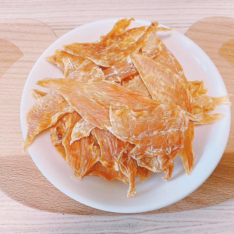 【熱銷TOP1】雞胸肉片100g - 貓/狗零食/肉乾 - 新鮮食材 橘色